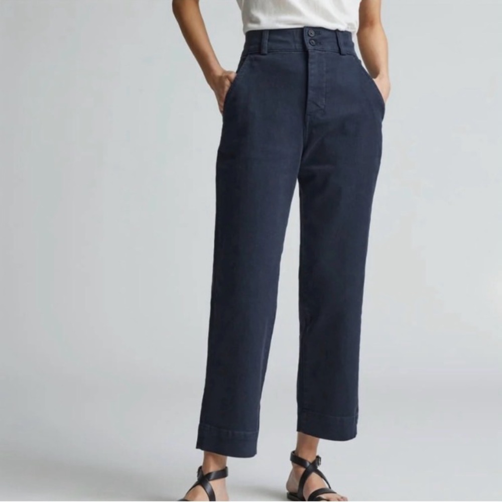 Everlane Organic Cotton Straight Leg in Navy Size 6